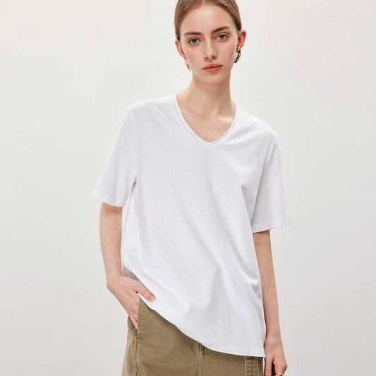 Minimalist Heavyweight Cotton Casual Versatile T - Shirt