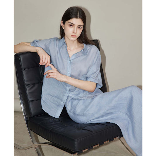 Breathable Loose Linen Two - Piece, Casual Vacation - Style Ensemble