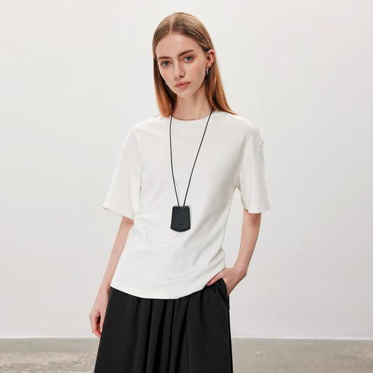 Minimalist Loose Short - Sleeve T - Shirt,Basic Versatile Casual Crew - Neck Top