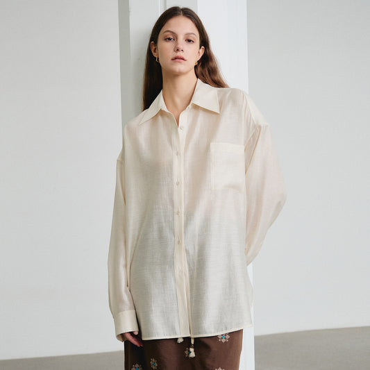 Breathable Casual Sun - Protective Shirt, Minimalist Lazy - Style Thin Top