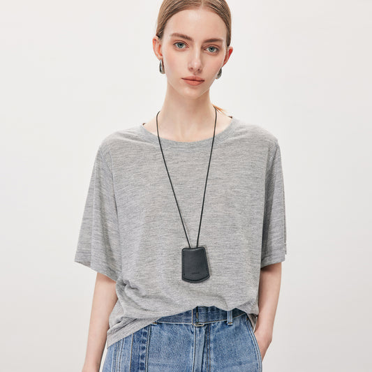 Loose Drop - Shoulder Short - Sleeve T - Shirt,Minimalist Versatile Casual Basic Top
