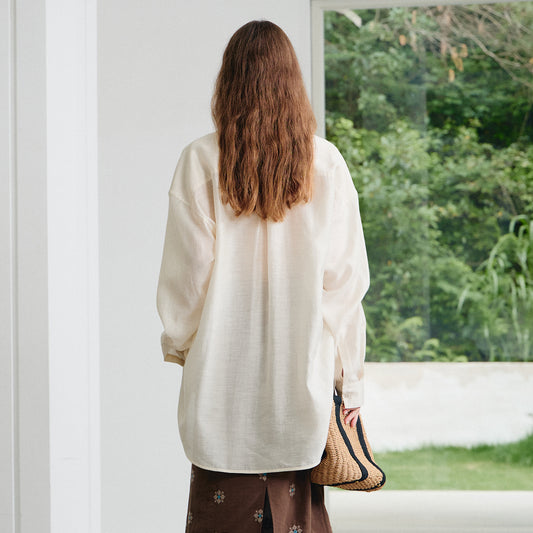 Breathable Casual Sun - Protective Shirt, Minimalist Lazy - Style Thin Top