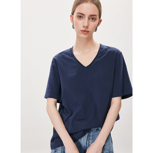 Minimalist Heavyweight Cotton Casual Versatile T - Shirt