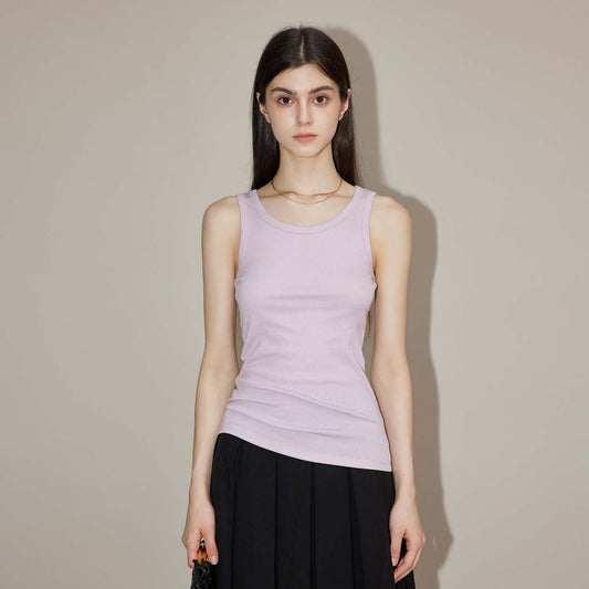 Minimalist Basic Tank Top,Versatile Slim - Fit Sleeveless Inner Wear