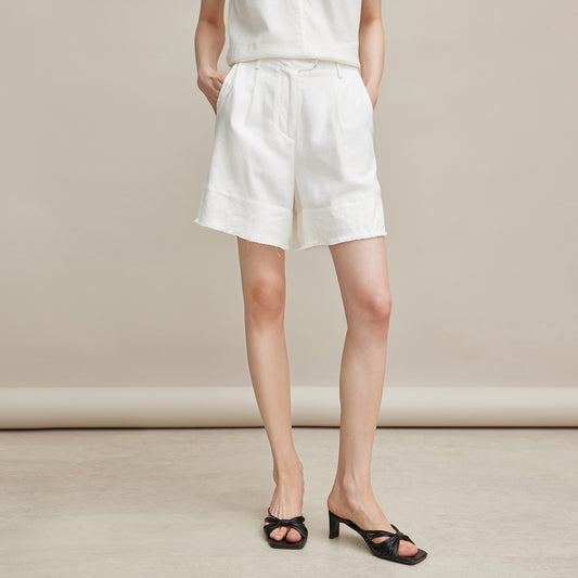 Sleeveless Fringe Trim Set, Loose Casual Two - Piece, Versatile Basic Outfit