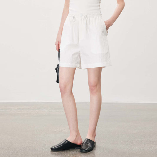 Sleeveless Collared Vest & Shorts Set,Casual Minimalist Two - Piece